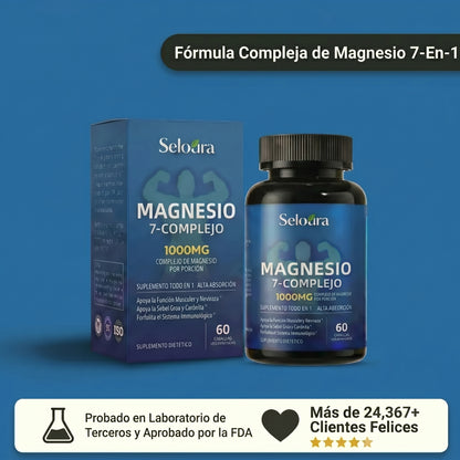 Cápsulas de complejo de magnesio Seloura 7 en 1