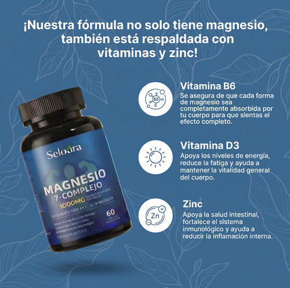 Cápsulas de complejo de magnesio Seloura 7 en 1